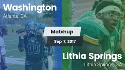 Matchup: Washington vs. Lithia Springs  2017