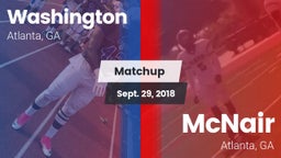 Matchup: Washington vs. McNair  2018