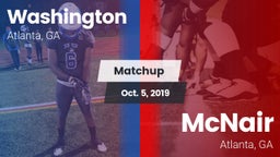 Matchup: Washington vs. McNair  2019