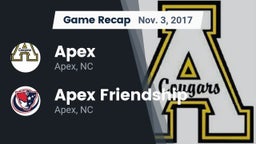 Recap: Apex  vs. Apex Friendship  2017