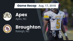 Recap: Apex  vs. Broughton  2018