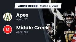 Recap: Apex  vs. Middle Creek  2021