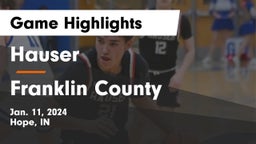 Hauser  vs Franklin County  Game Highlights - Jan. 11, 2024