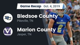 Recap: Bledsoe County  vs. Marion County  2019