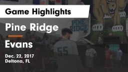 Pine Ridge  vs Evans  Game Highlights - Dec. 22, 2017