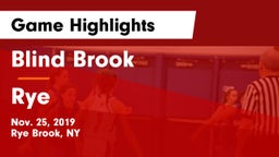 Blind Brook  vs Rye  Game Highlights - Nov. 25, 2019