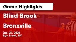Blind Brook  vs Bronxville  Game Highlights - Jan. 21, 2020