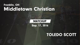 Matchup: Middletown Christian vs. TOLEDO SCOTT  2016