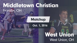 Matchup: Middletown Christian vs. West Union  2016