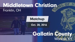 Matchup: Middletown Christian vs. Gallatin County  2016