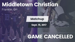 Matchup: Middletown Christian vs. GAME CANCELLED 2017