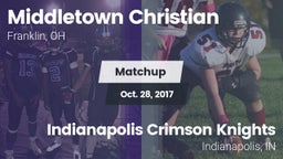 Matchup: Middletown Christian vs. Indianapolis Crimson Knights 2017