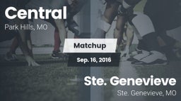 Matchup: Central vs. Ste. Genevieve  2016