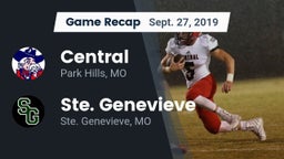Recap: Central  vs. Ste. Genevieve  2019