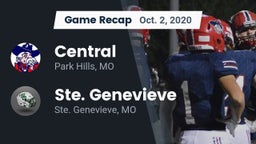 Recap: Central  vs. Ste. Genevieve  2020