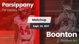 Matchup: Parsippany vs. Boonton  2017