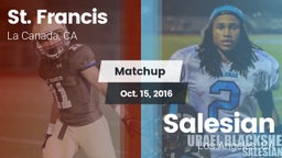Matchup: St. Francis vs. Salesian  2016
