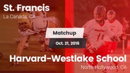 Matchup: St. Francis vs. Harvard-Westlake School 2016