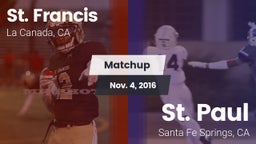 Matchup: St. Francis vs. St. Paul  2016