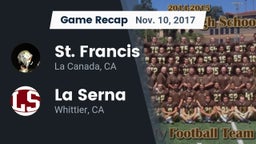 Recap: St. Francis  vs. La Serna  2017
