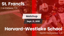 Matchup: St. Francis vs. Harvard-Westlake School 2018