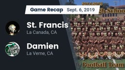 Recap: St. Francis  vs. Damien  2019