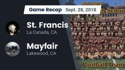 Recap: St. Francis  vs. Mayfair  2018