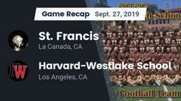 Recap: St. Francis  vs. Harvard-Westlake School 2019