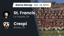 Recap: St. Francis  vs. Crespi  2019
