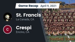 Recap: St. Francis  vs. Crespi  2021