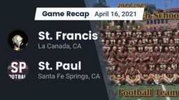 Recap: St. Francis  vs. St. Paul  2021
