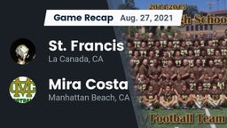 Recap: St. Francis  vs. Mira Costa  2021