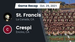 Recap: St. Francis  vs. Crespi  2021