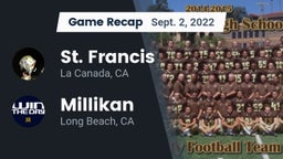 Recap: St. Francis  vs. Millikan  2022