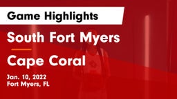 South Fort Myers  vs Cape Coral  Game Highlights - Jan. 10, 2022
