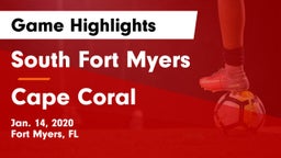 South Fort Myers  vs Cape Coral Game Highlights - Jan. 14, 2020