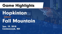 Hopkinton  vs Fall Mountain Game Highlights - Jan. 19, 2018