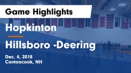 Hopkinton  vs Hillsboro -Deering Game Highlights - Dec. 4, 2018