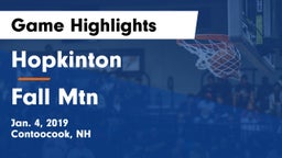 Hopkinton  vs Fall Mtn Game Highlights - Jan. 4, 2019