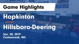 Hopkinton  vs Hillsboro-Deering Game Highlights - Jan. 30, 2019