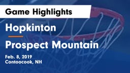 Hopkinton  vs Prospect Mountain Game Highlights - Feb. 8, 2019