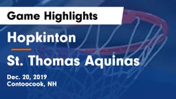Hopkinton  vs St. Thomas Aquinas Game Highlights - Dec. 20, 2019