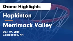 Hopkinton  vs Merrimack Valley  Game Highlights - Dec. 27, 2019