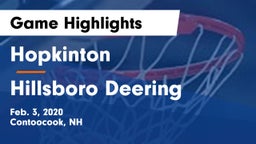 Hopkinton  vs Hillsboro Deering Game Highlights - Feb. 3, 2020