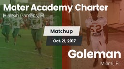 Matchup: Mater Academy Charte vs. Goleman  2017