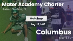 Matchup: Mater Academy Charte vs. Columbus  2018