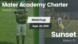 Matchup: Mater Academy Charte vs. Sunset  2018