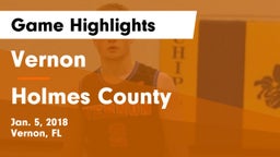 Vernon  vs Holmes County  Game Highlights - Jan. 5, 2018