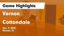 Vernon  vs Cottondale  Game Highlights - Jan. 9, 2018