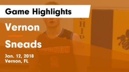 Vernon  vs Sneads  Game Highlights - Jan. 12, 2018